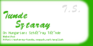 tunde sztaray business card